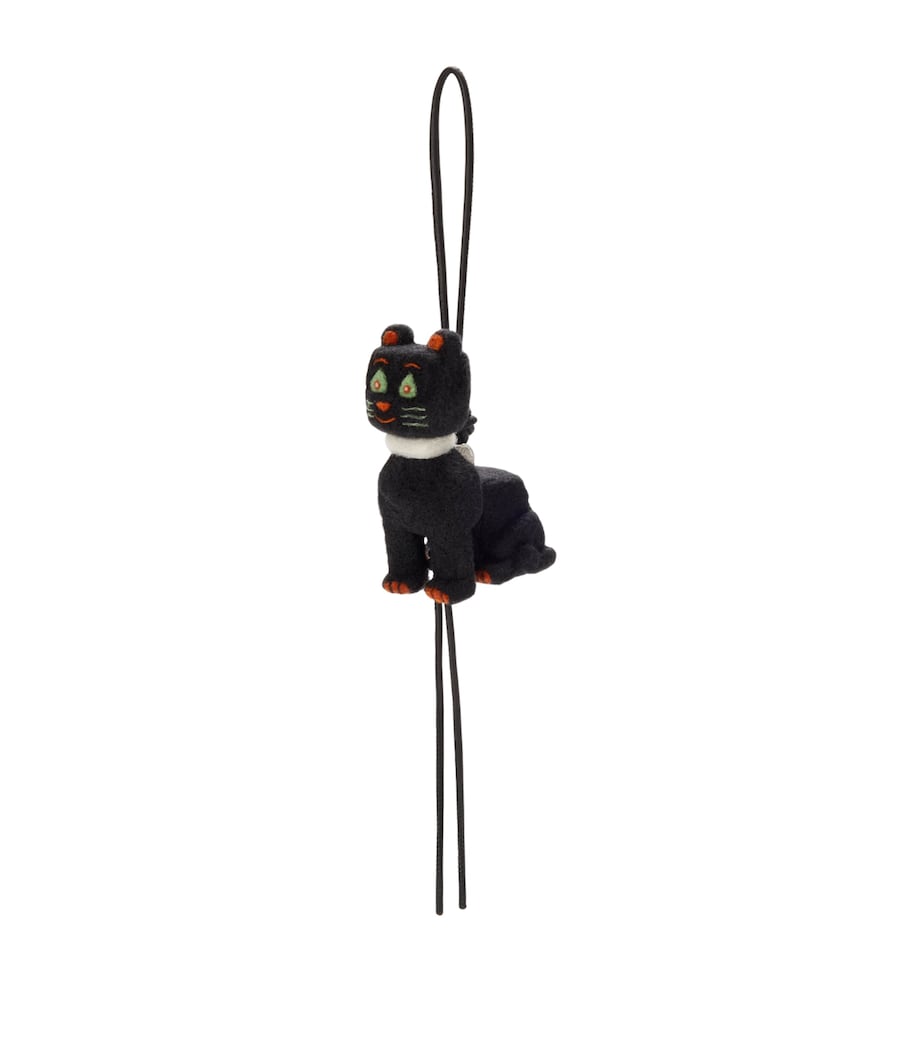 Black Wool Cat Personalisation Charm