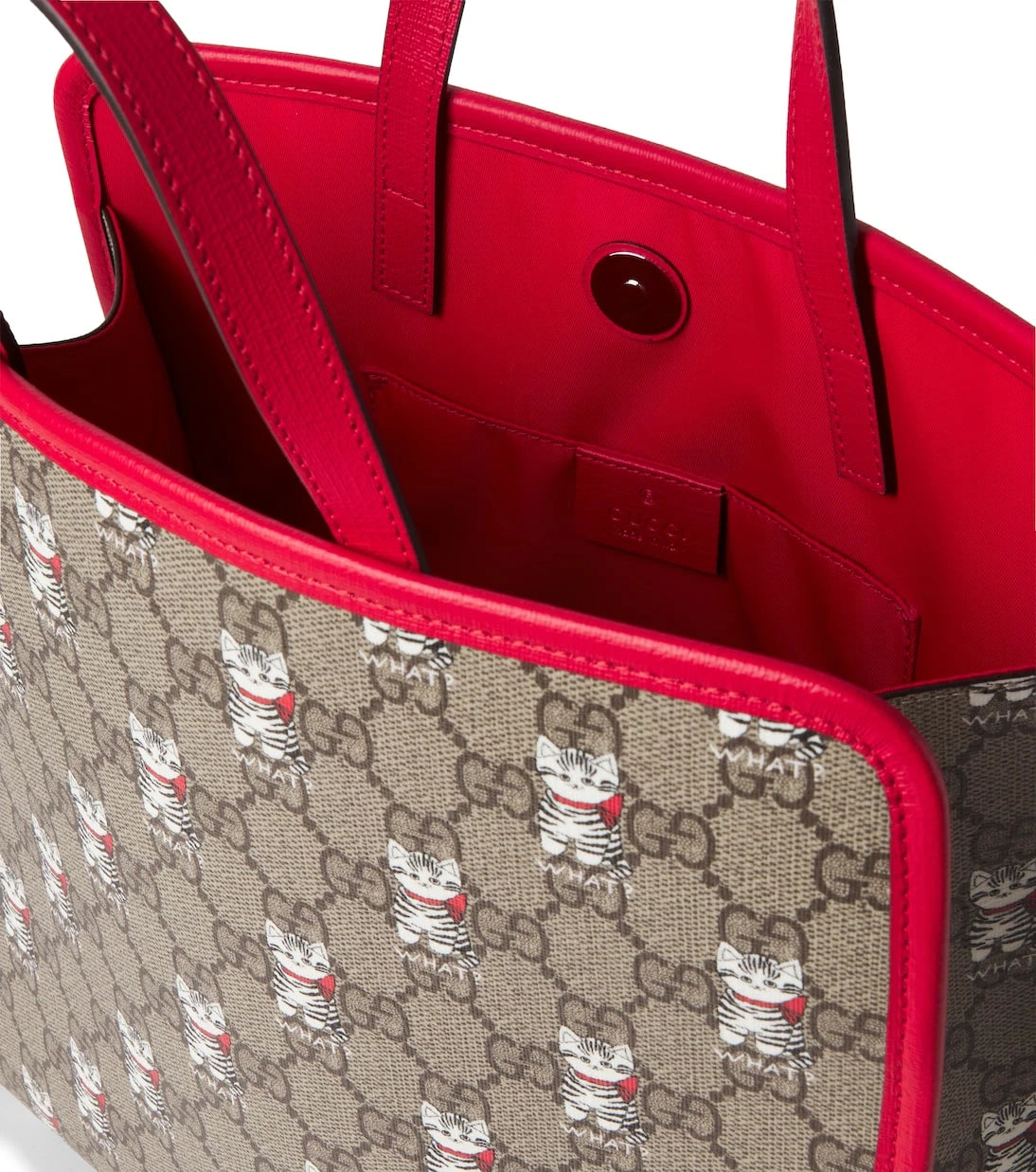 Gucci Kids - GG leather-trimmed canvas tote bag
