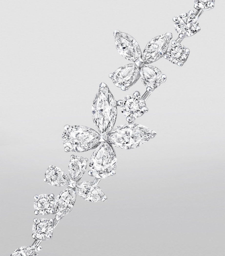 White Gold and Diamond Butterfly Bracelet