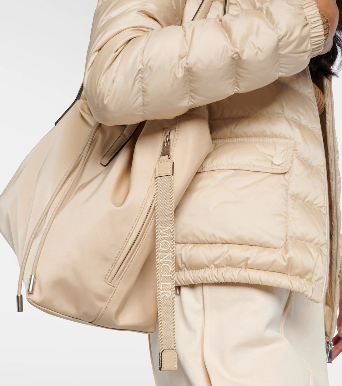 Moncler - New Trick leather-trimmed tote bag