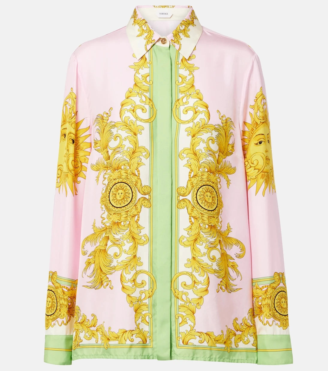 Versace - Printed silk twill shirt