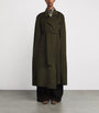 Wolk Morais Brown Cashmere On Set Cape Maxi Coat