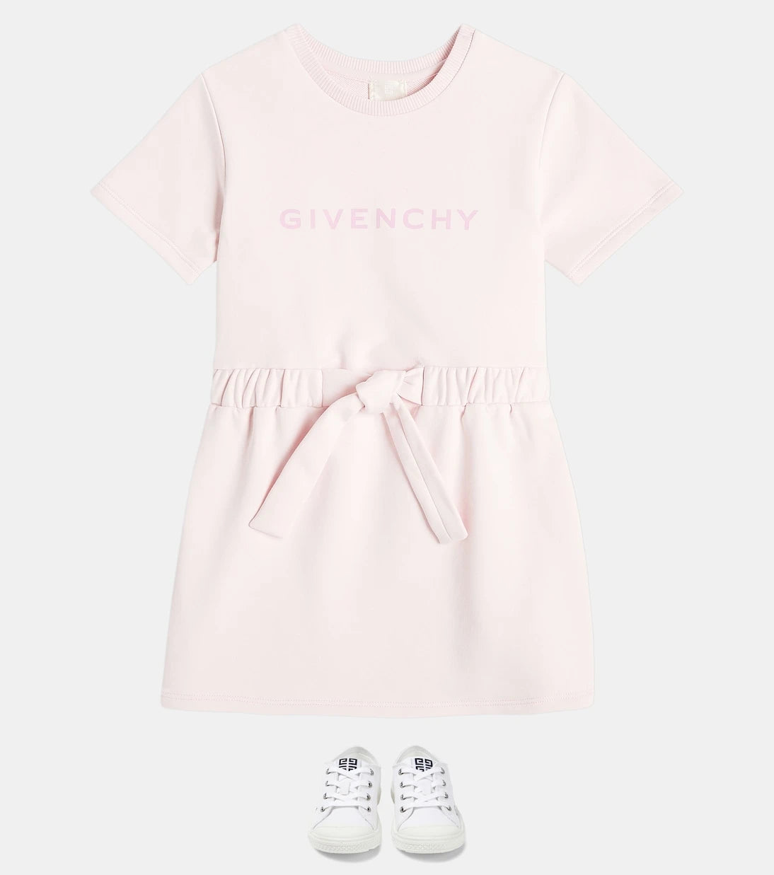 Givenchy Kids - فستان من مزيج القطن بشعار الماركة