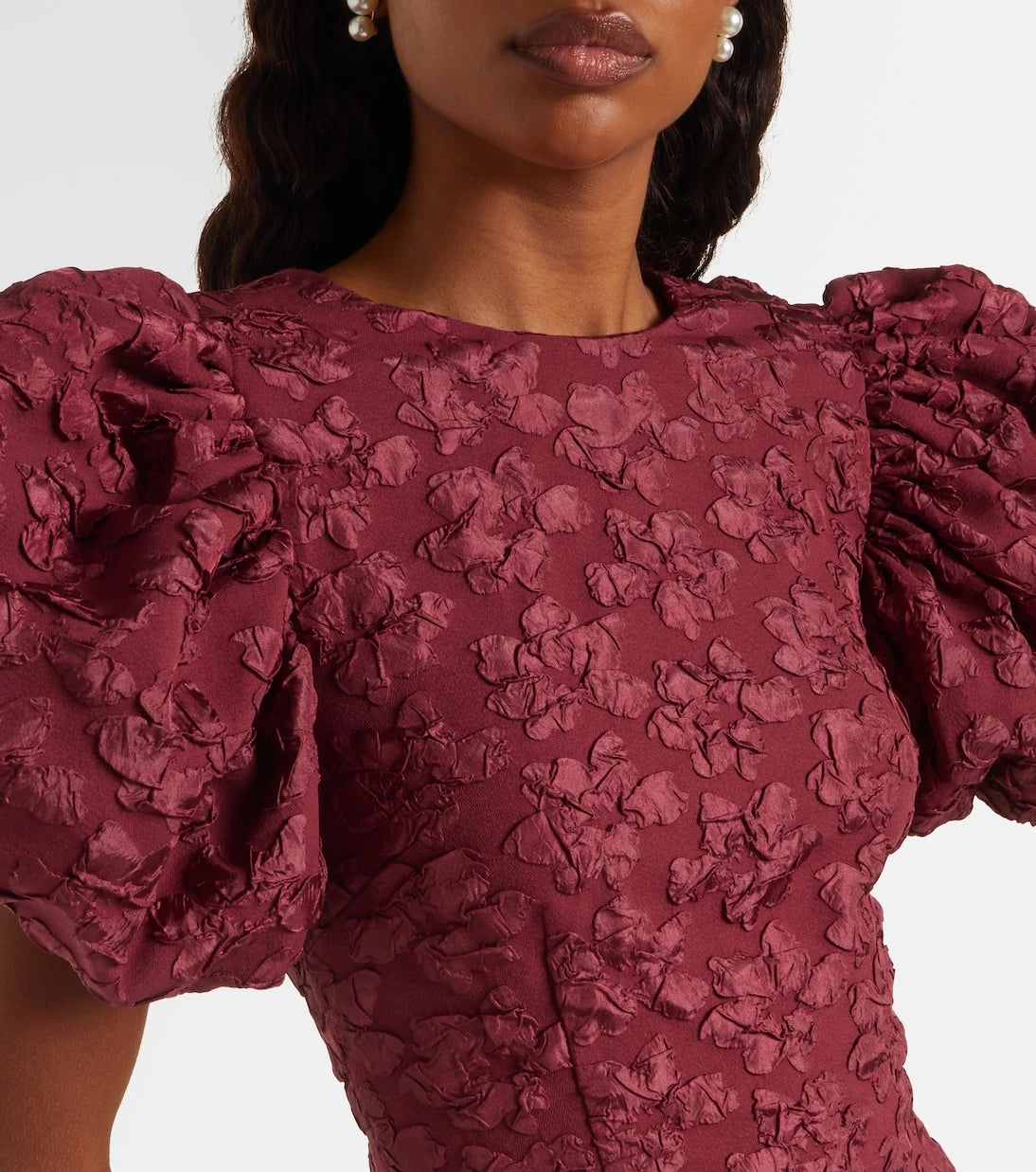 Rotate - Lori jacquard midi dress