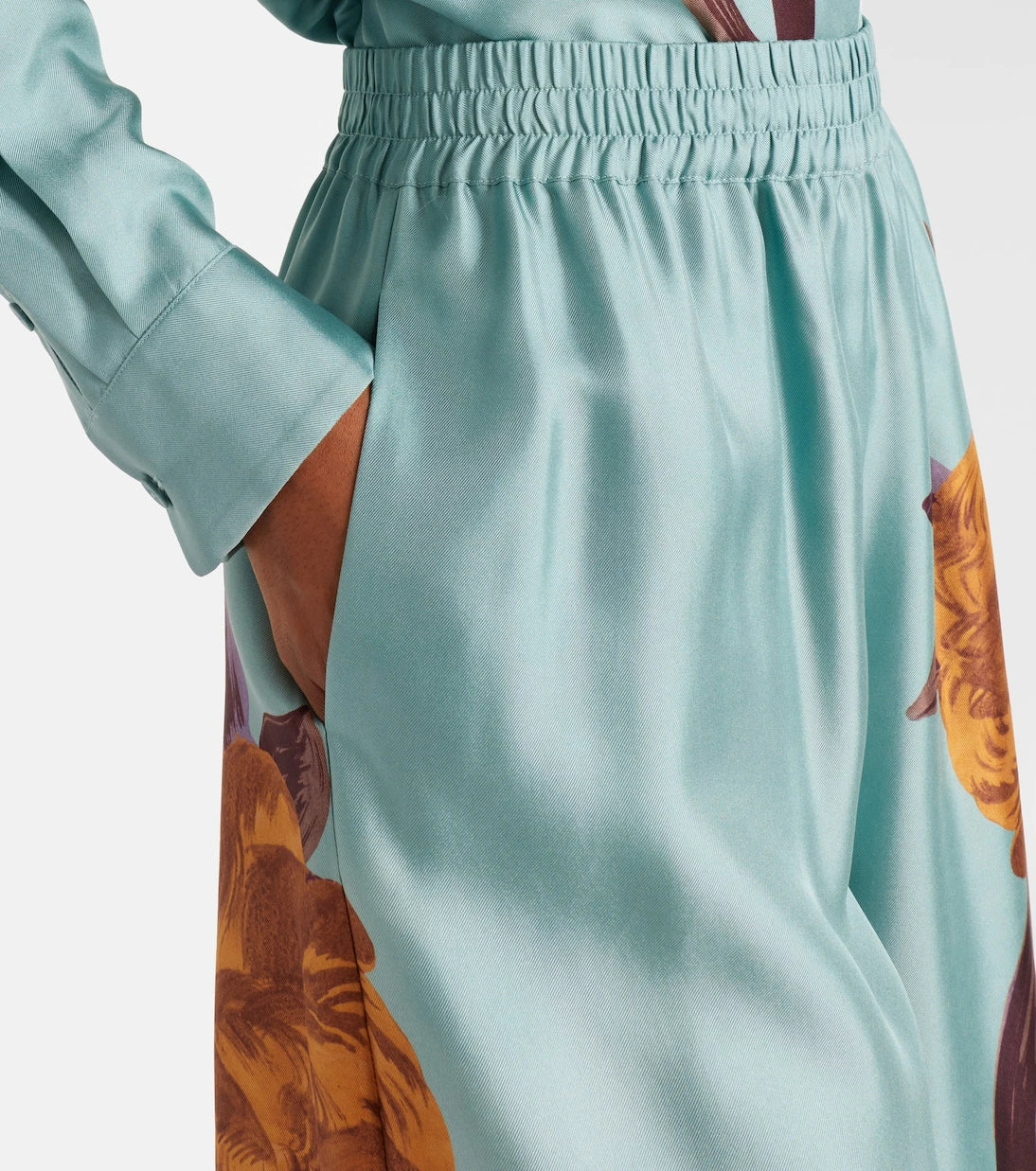 La DoubleJ - Floral silk palazzo pants
