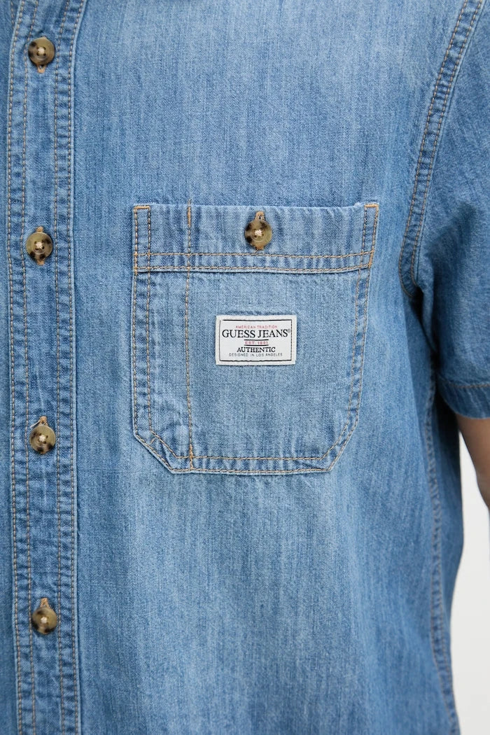Guess Jeans риза мъжка от деним