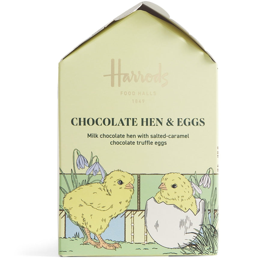 Chocolate Hen & Salted Caramel Eggs (125g)