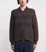 Barbour x Paul Smith Wool Stripe Zip-Up Cardigan RUSTIC