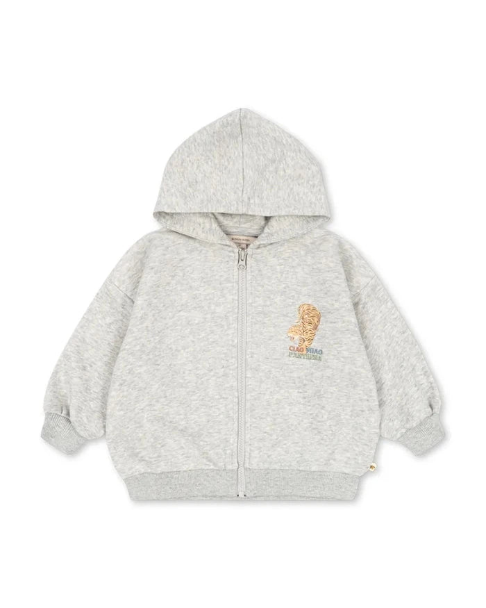 Konges Sløjd çocuklar için pamuklu kapüşonlu fermuarlı sweatshirt LOU SWEAT ZIP HOOD GOTS