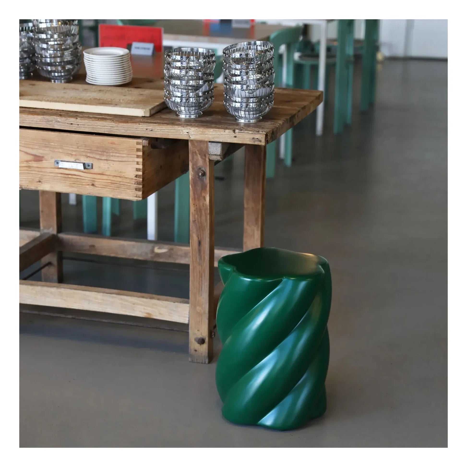 &Klevering - Marshmallow Stool | Green