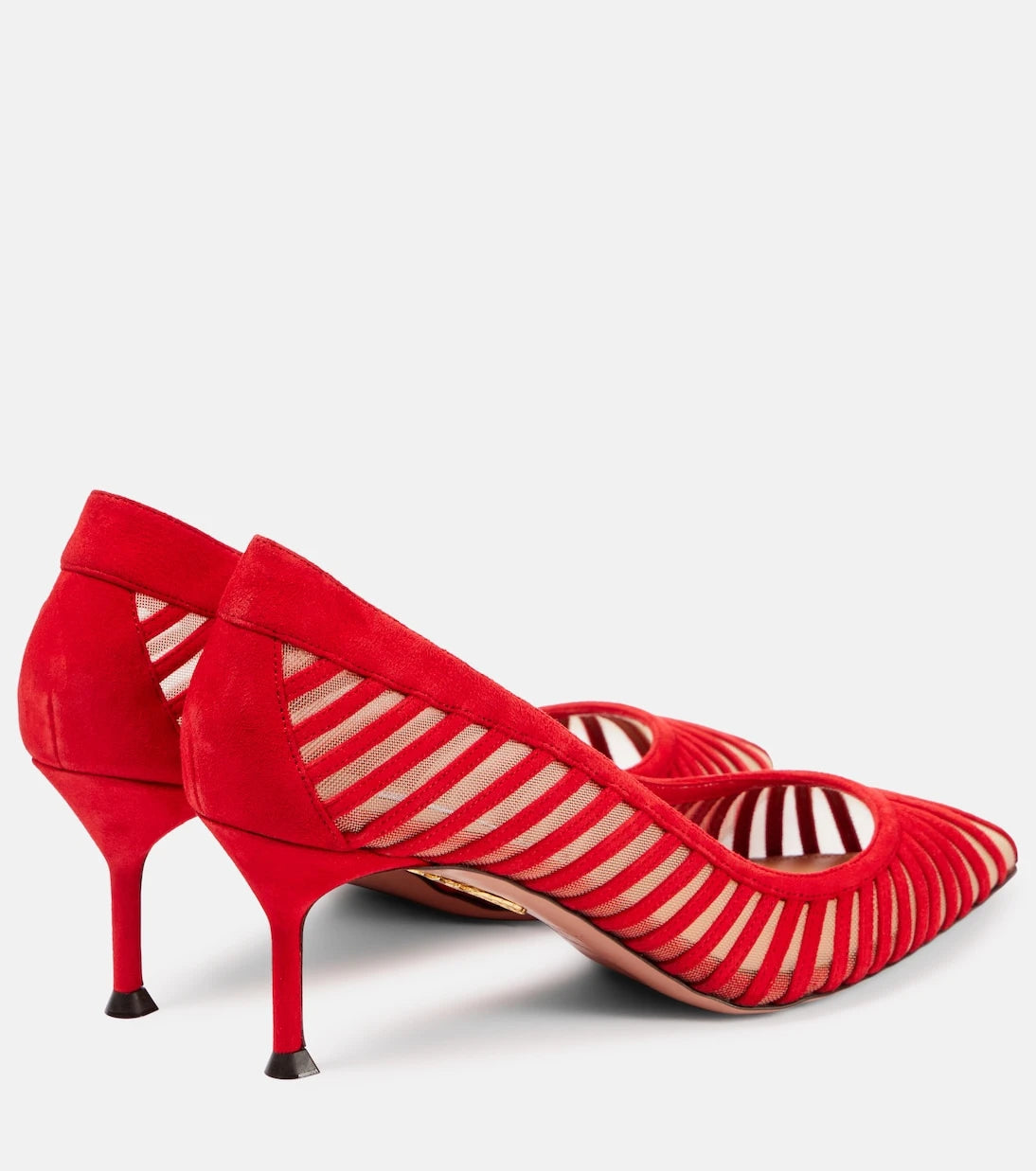 Aquazzura - Passions 65 suede and mesh pumps