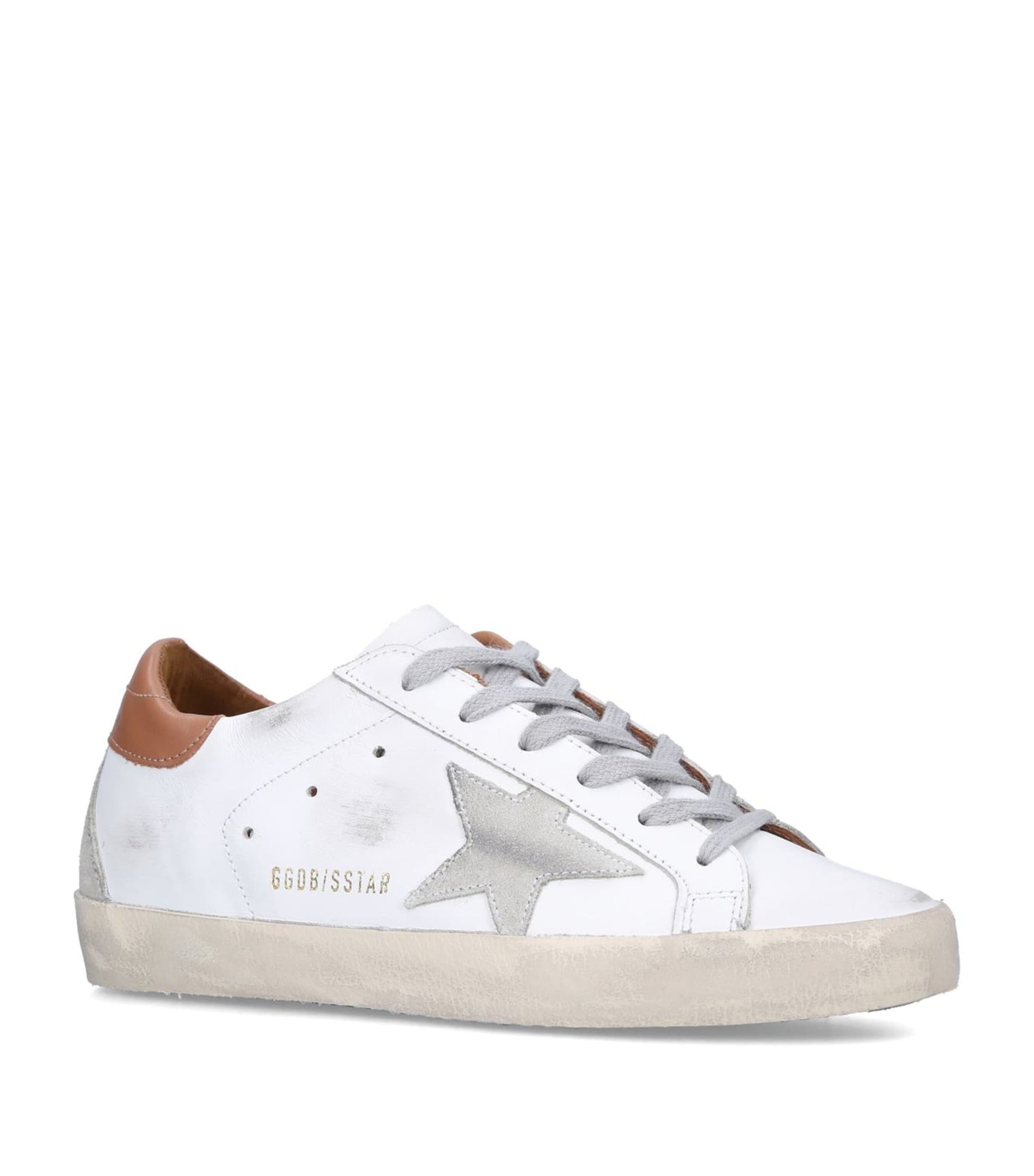 Golden Goose White Leather-Suede Super-Star Sneakers
