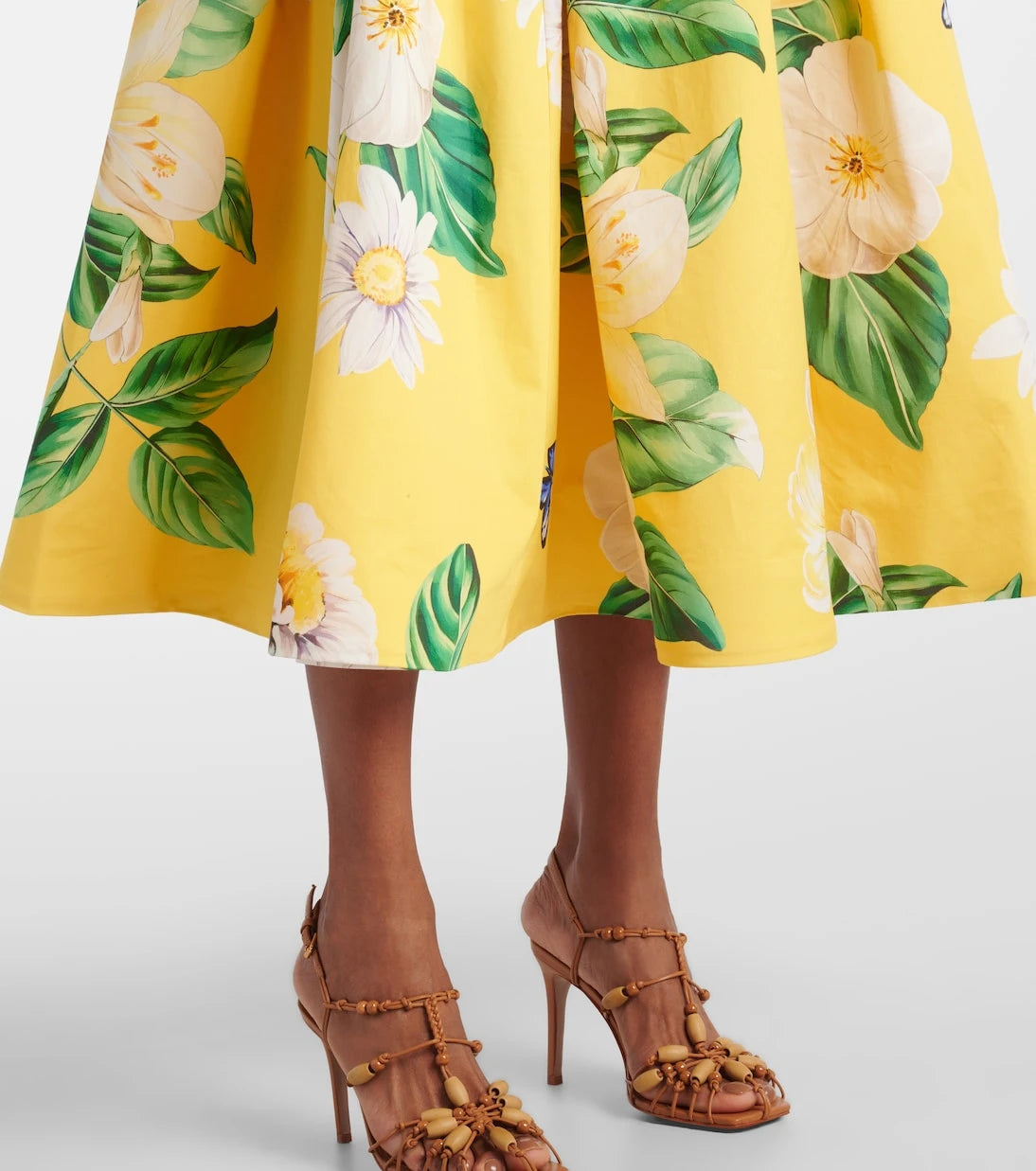 Leo Lin - Lynn floral cotton bustier dress