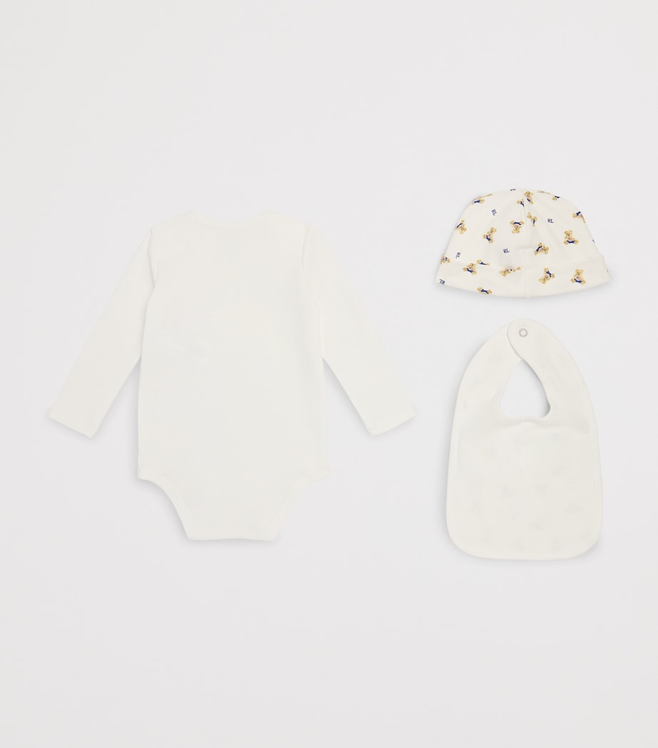 Ralph Lauren Kids Polo Bear Bodysuit, Hat and Bib Gift Set (3-9 Months)