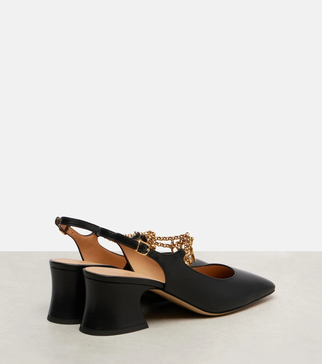 Chloé - Chloé Charms 55 leather slingback pumps