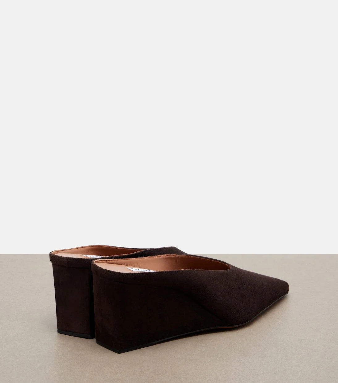 Alaïa - Cube suede wedge mules