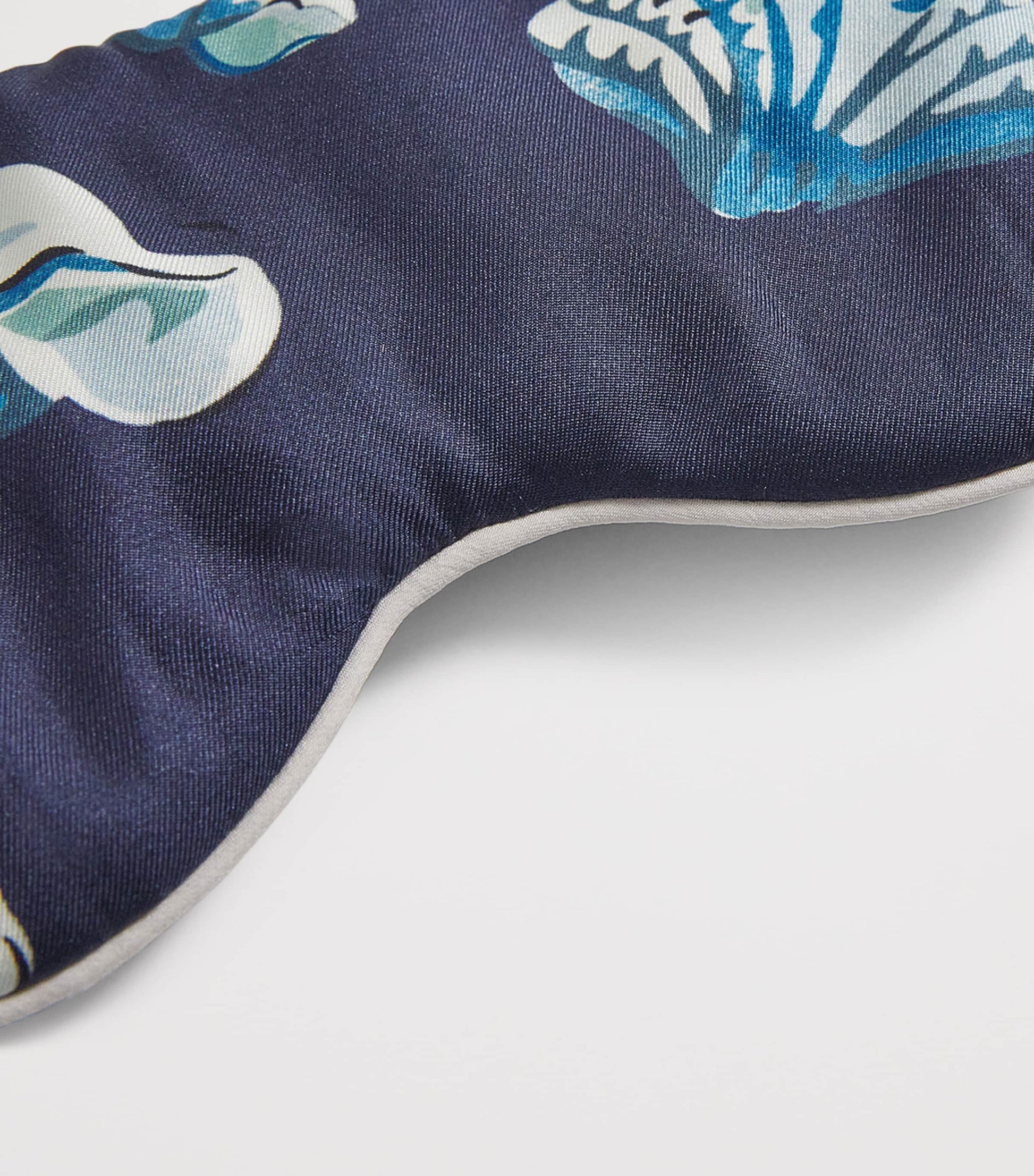 Navy Silk Shells Audrey Eye Mask