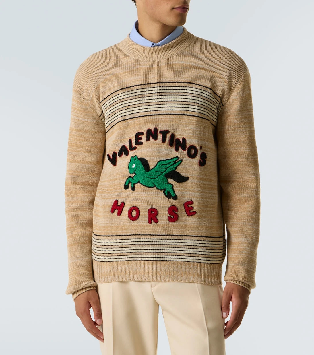 Valentino - Logo wool and cotton sweater