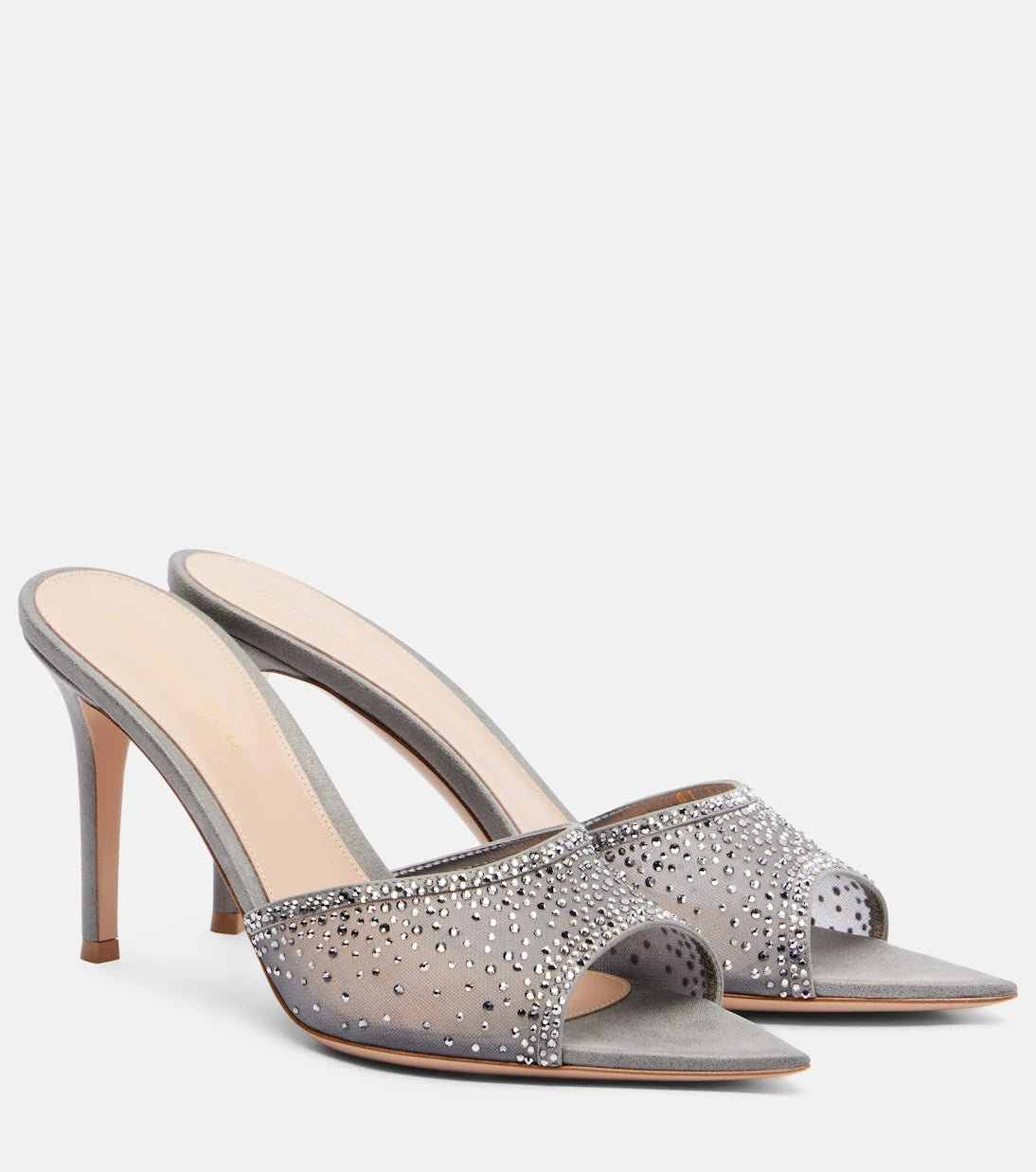 Gianvito Rossi - Rania 85 embellished organza mules