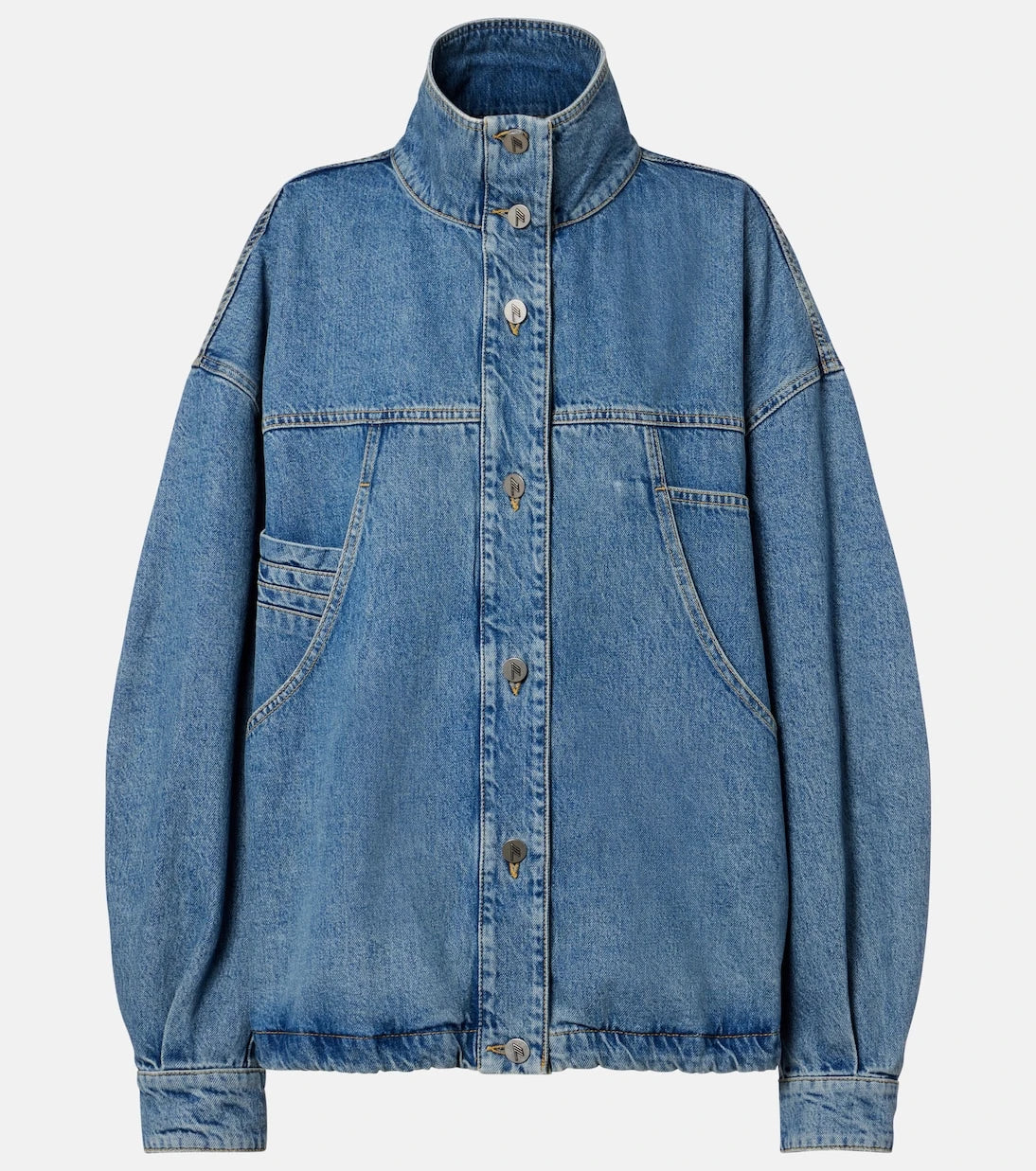 The Attico - Oversized denim bomber jacket
