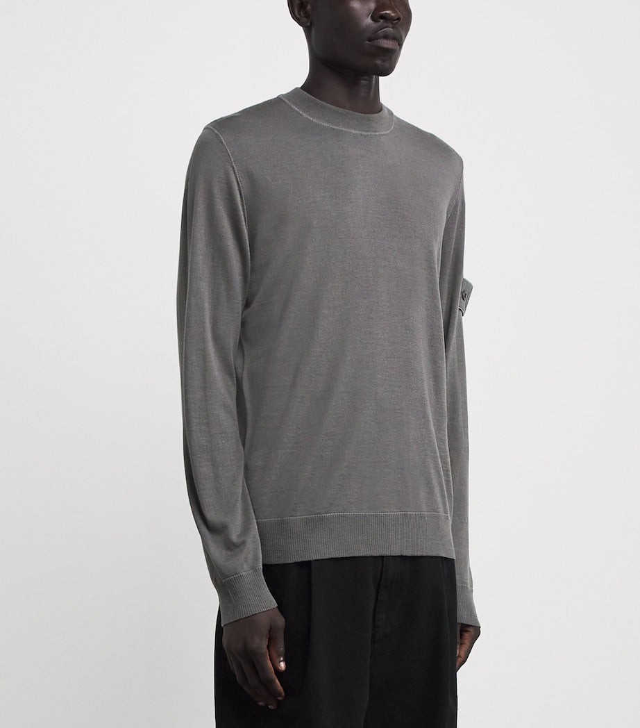 Stone Island Grey Wool Ghost Sweater