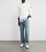 Moncler Ivory Cotton Waffle-Knit Sweater