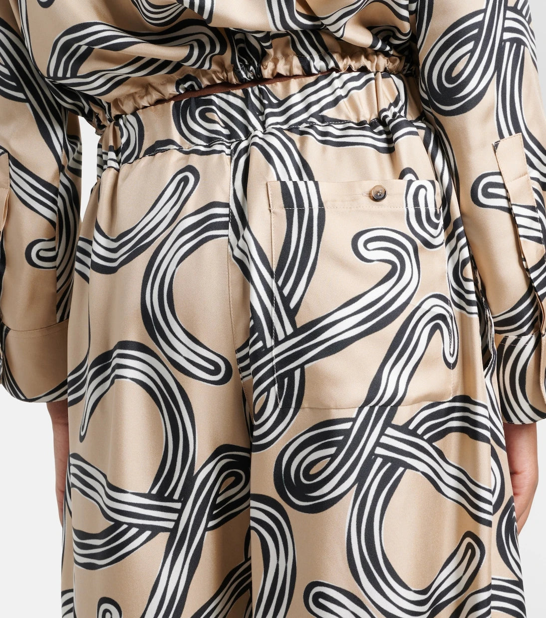 Loewe - Paula's Ibiza Anagram silk wide-leg pants