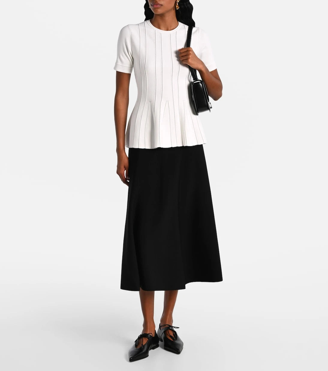 Max Mara - Lazio pleated crêpe midi skirt