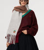 LOEWE Grey Alpaca-Blend Embroidered Scarf