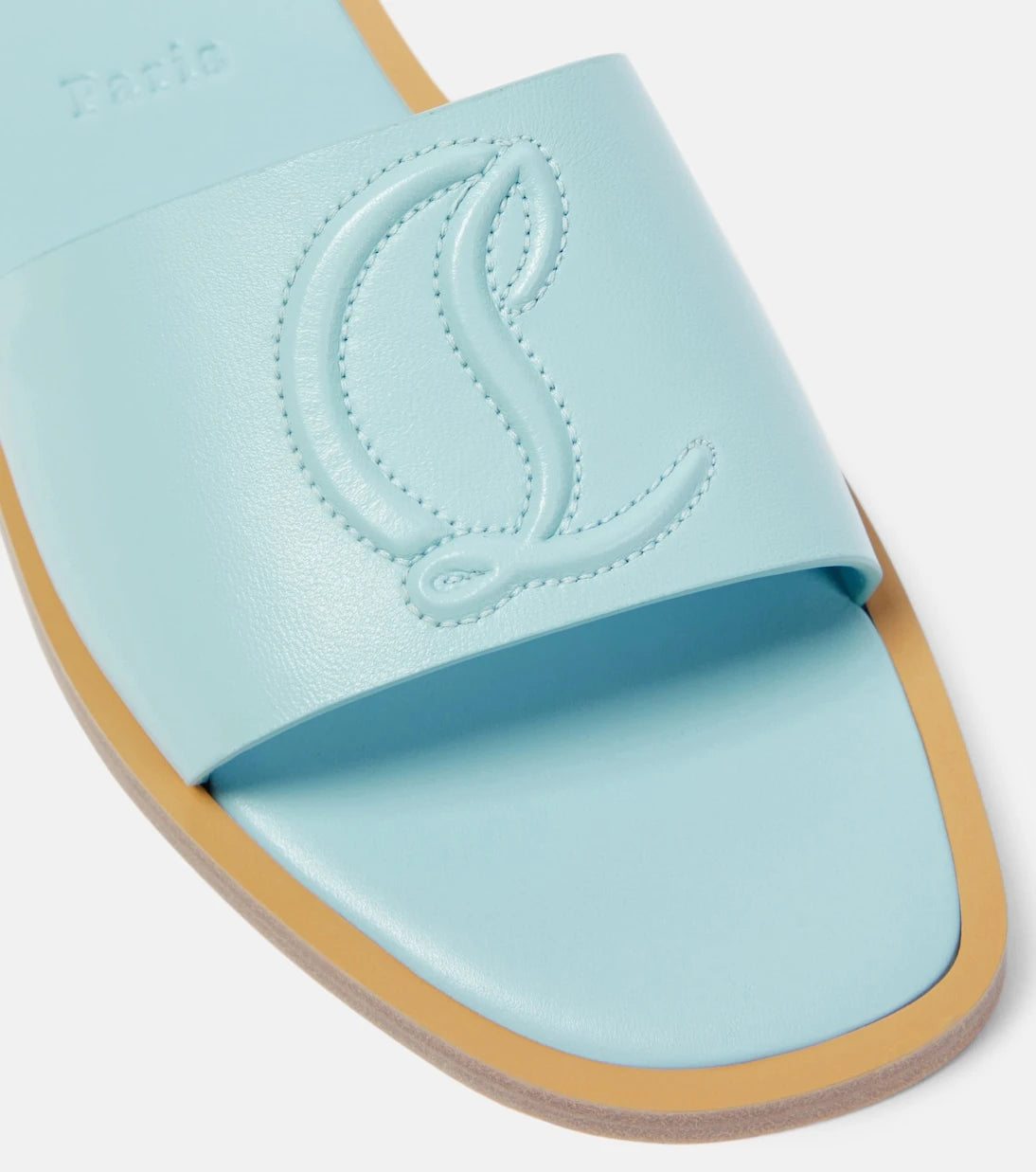 Christian Louboutin - CL embossed leather mules