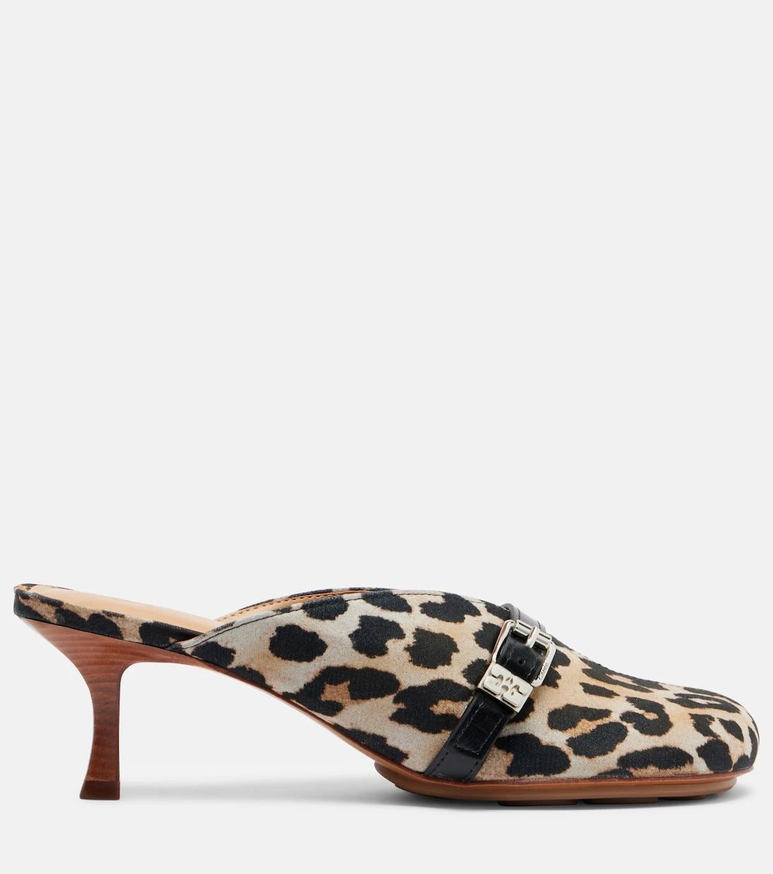 Ganni - Sue printed denim mules