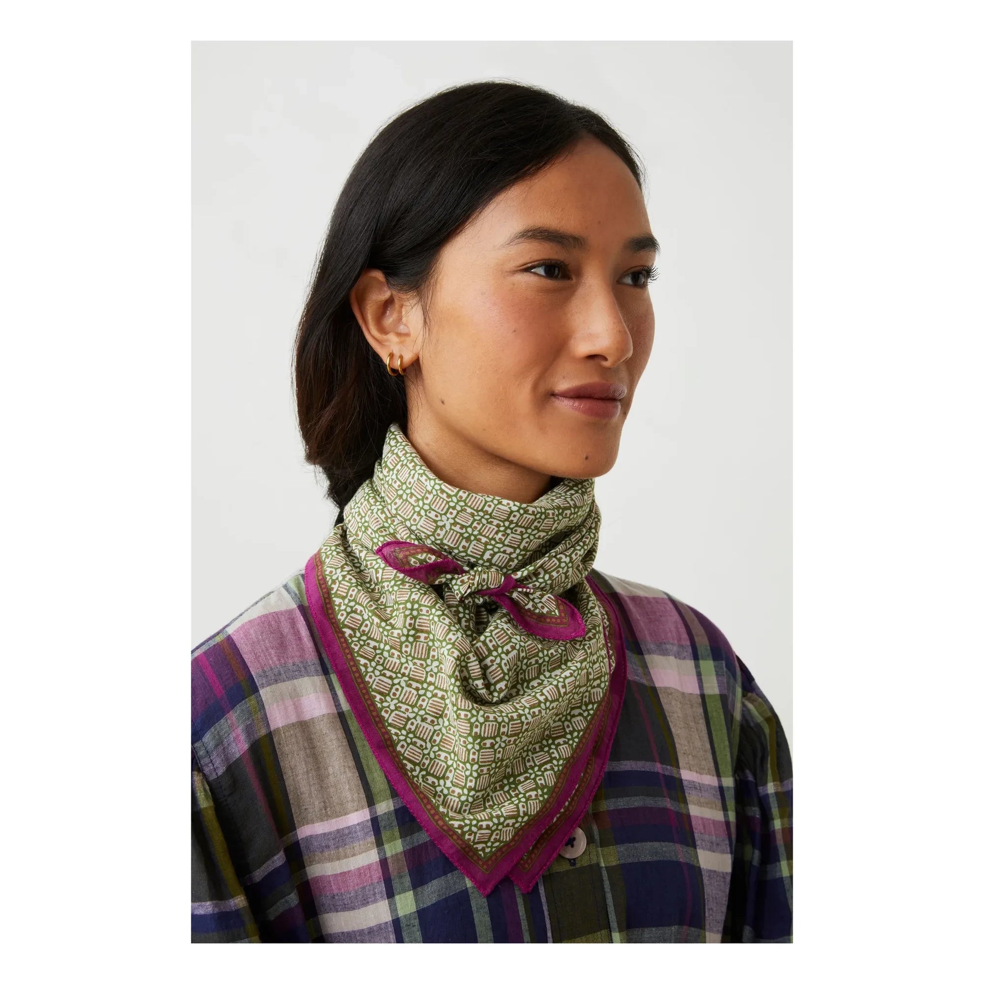 Moismont - Colette scarf N°816 Cotton | Khaki