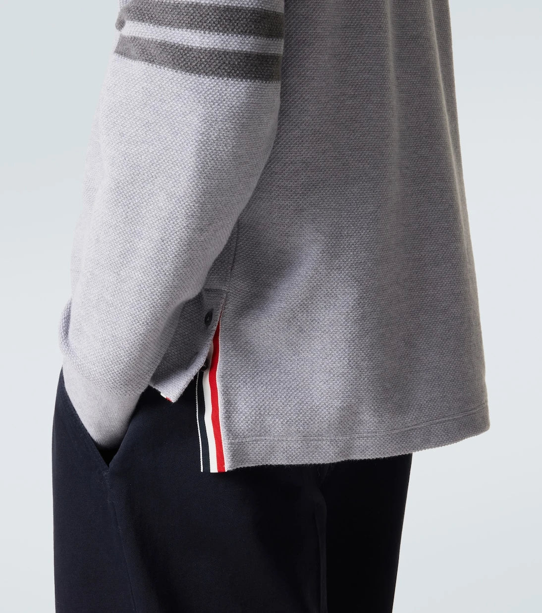 Thom Browne - 4-Bar cotton piqué polo shirt