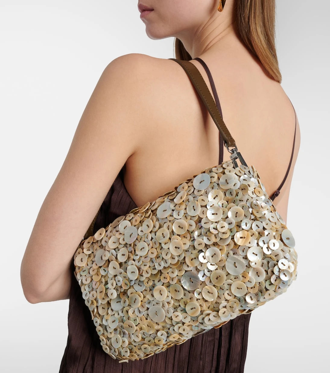 Staud - Timmy button-embellished shoulder bag