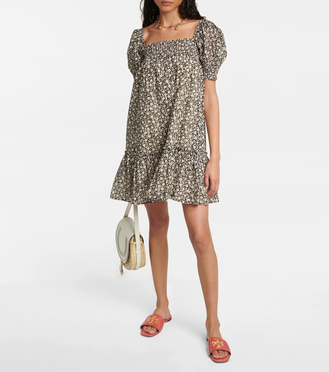 Tory Burch - Floral smocked minidress
