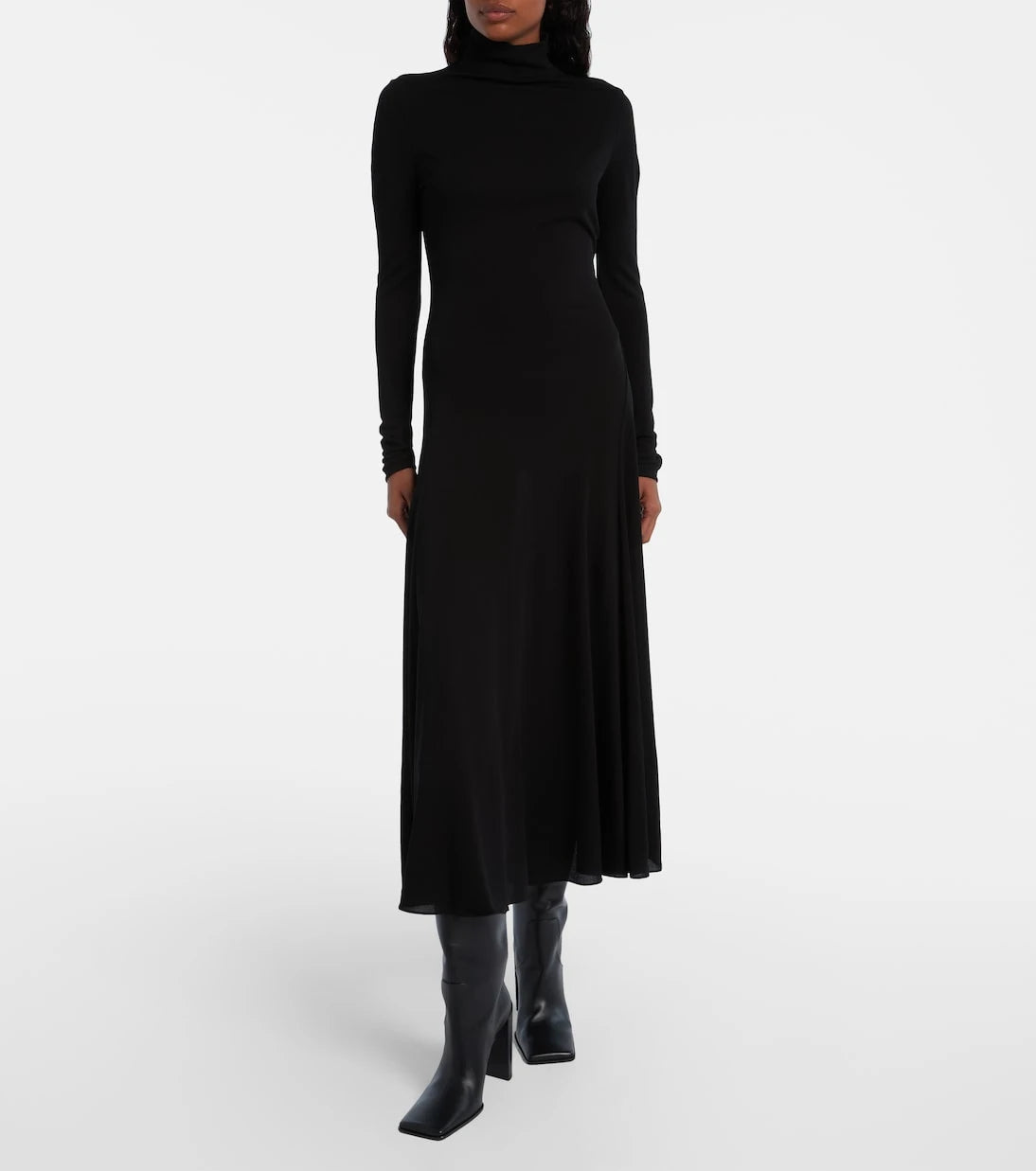 Alaïa - Heart cutout jersey midi dress