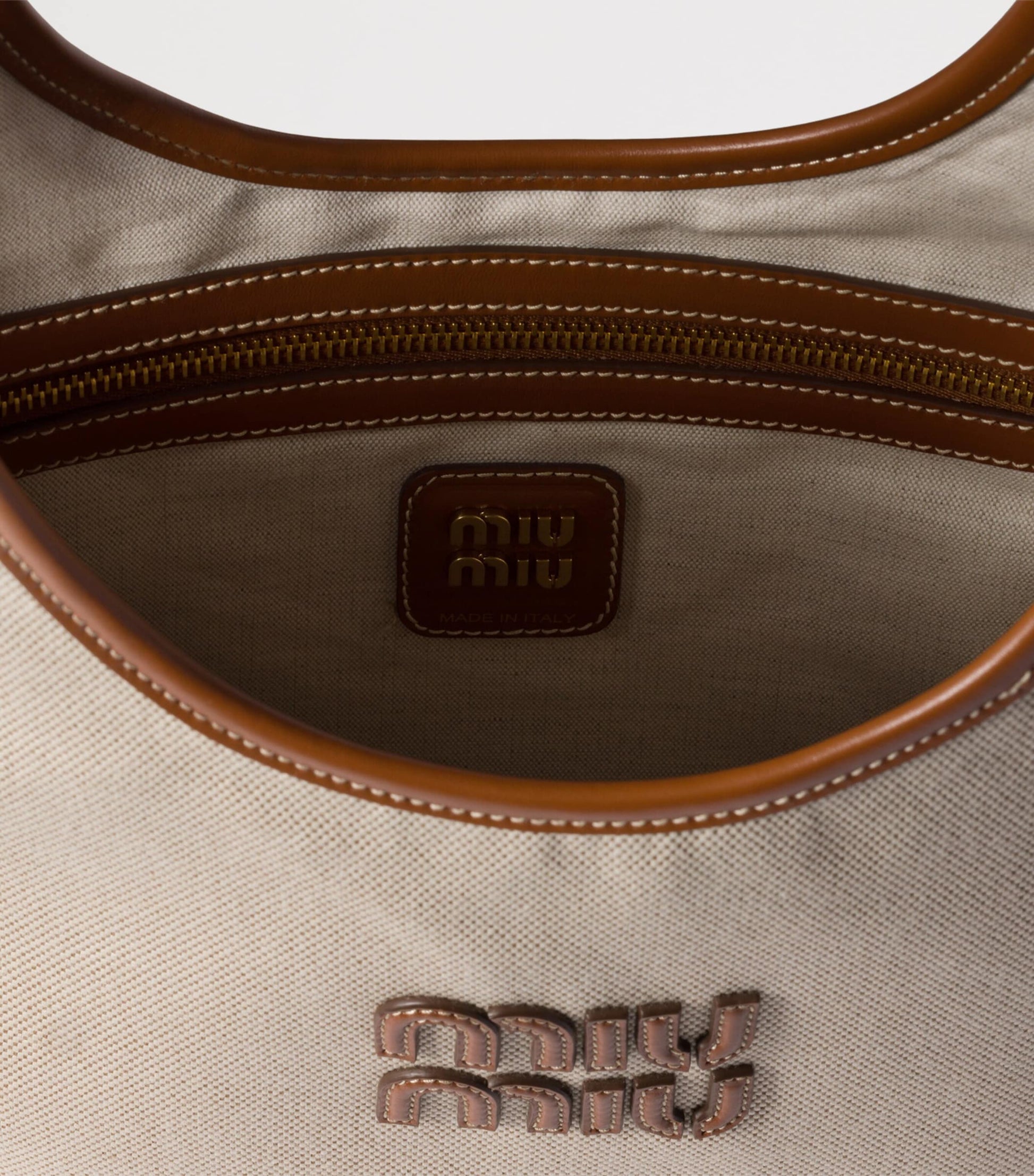 Neutral Canvas-Leather Ivy Tote Bag