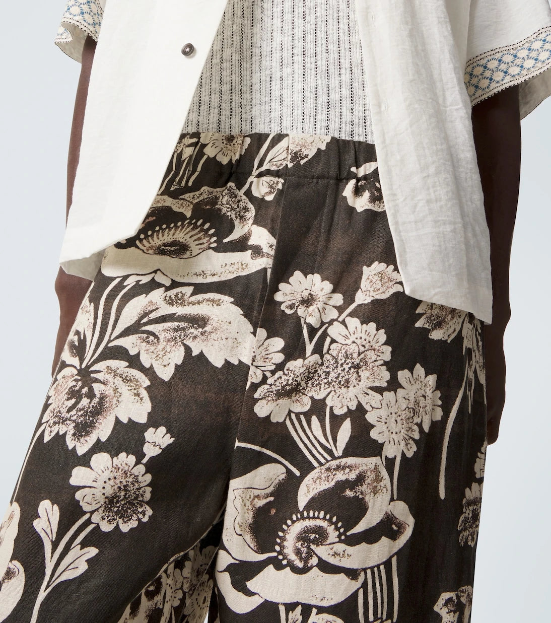 Commas - Floral linen straight pants
