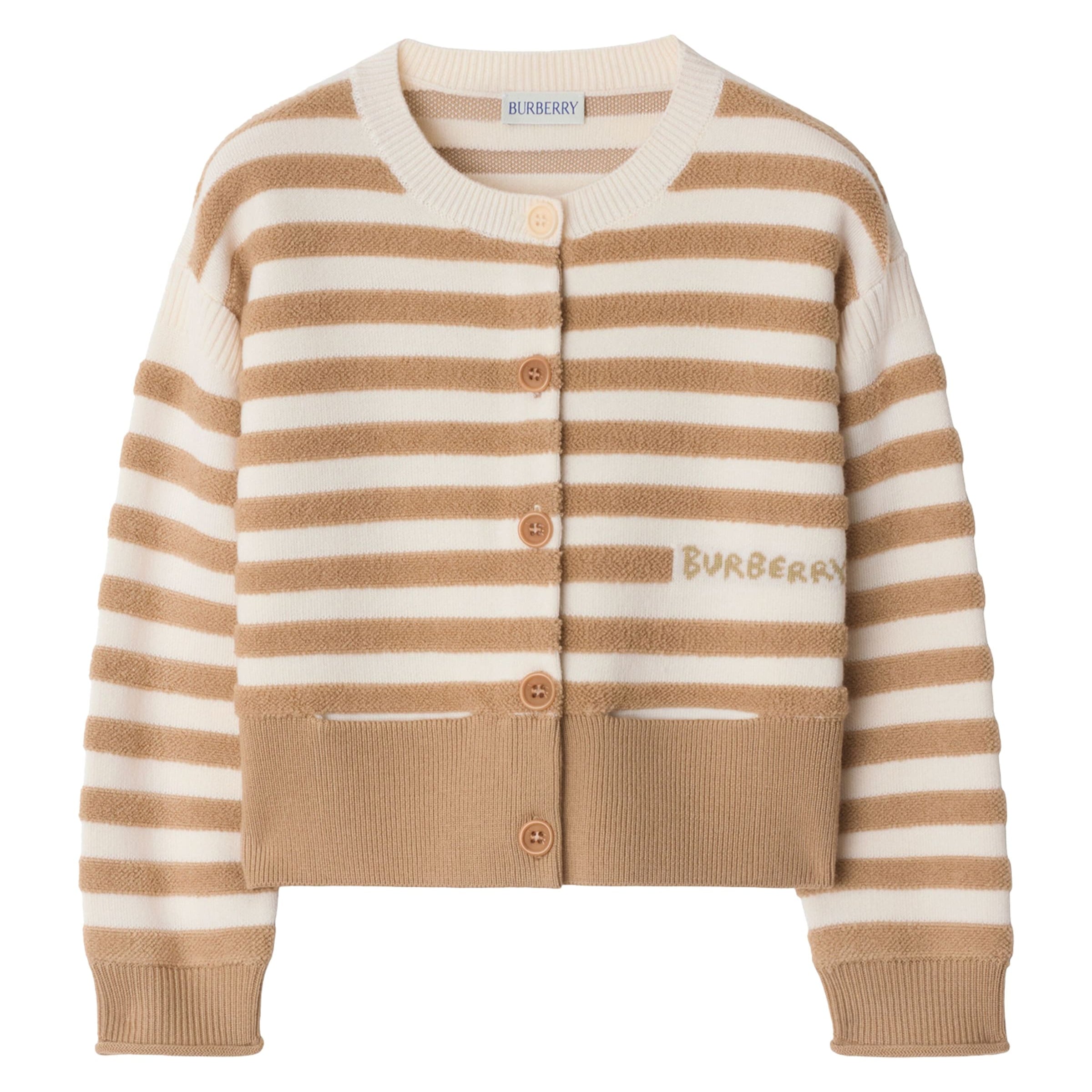 Burberry Kids Wool Stripe Cardigan (3-12 Years)