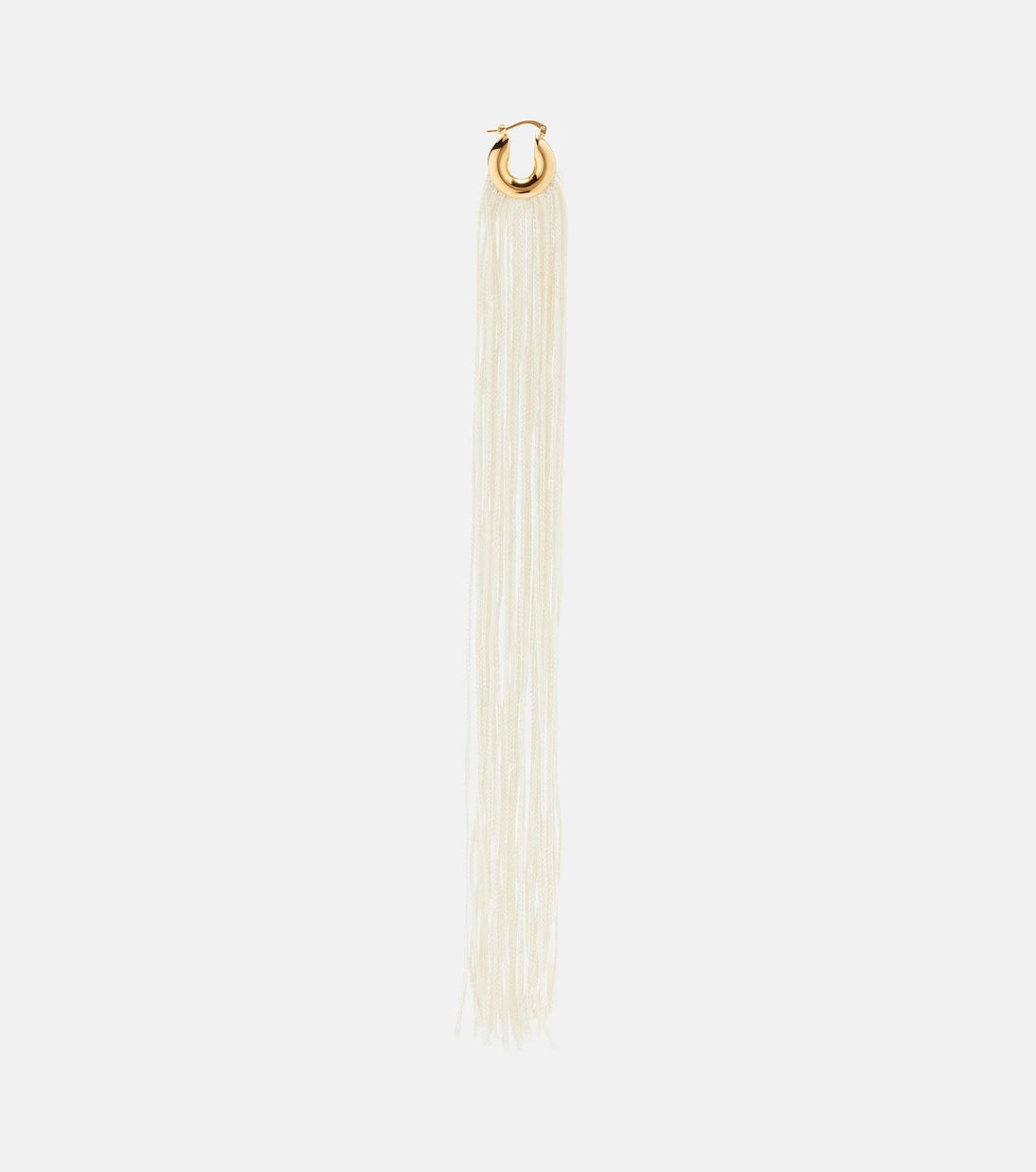 Jil Sander - Fringed hoop earrings