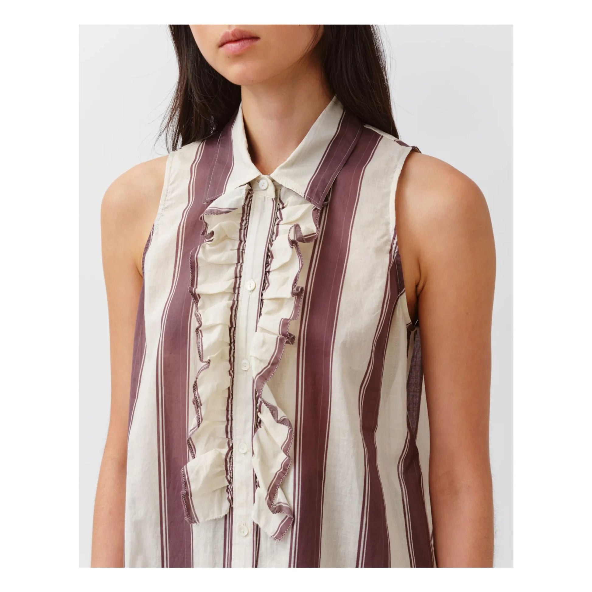 Diega - Cheka Stripes Shirt | Ecru
