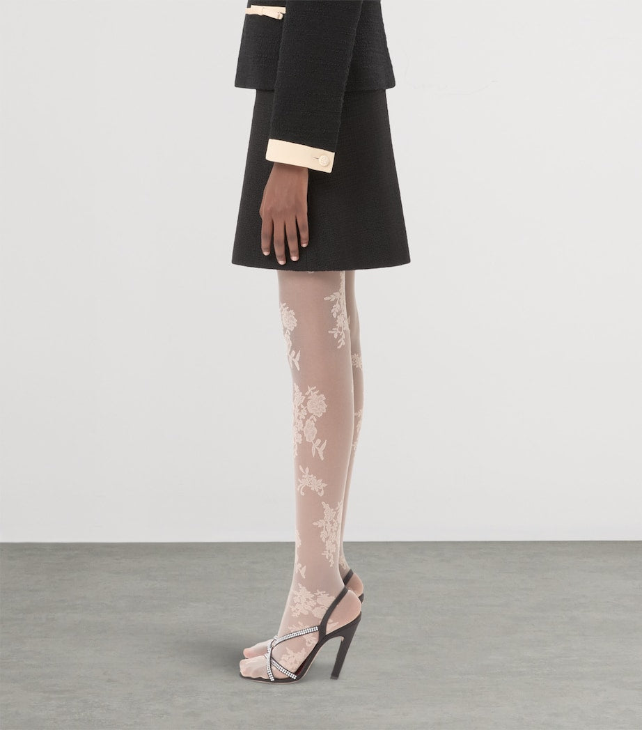 Valentino Beige Bow-Detail Mini Skirt