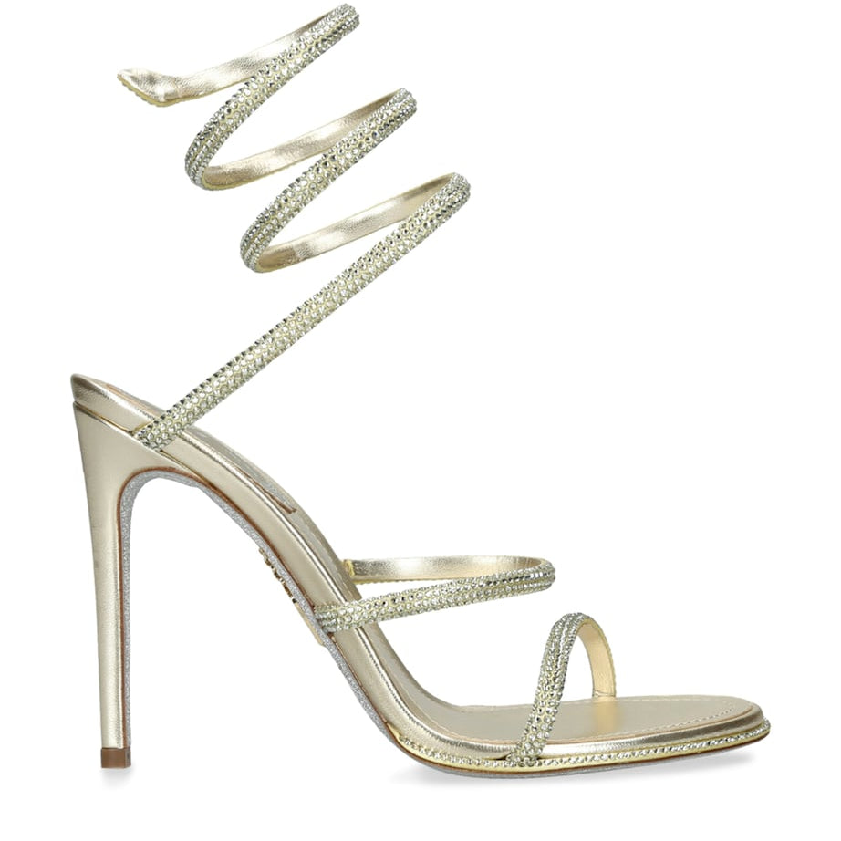 René Caovilla Embellished Cleo Heeled Sandals 105