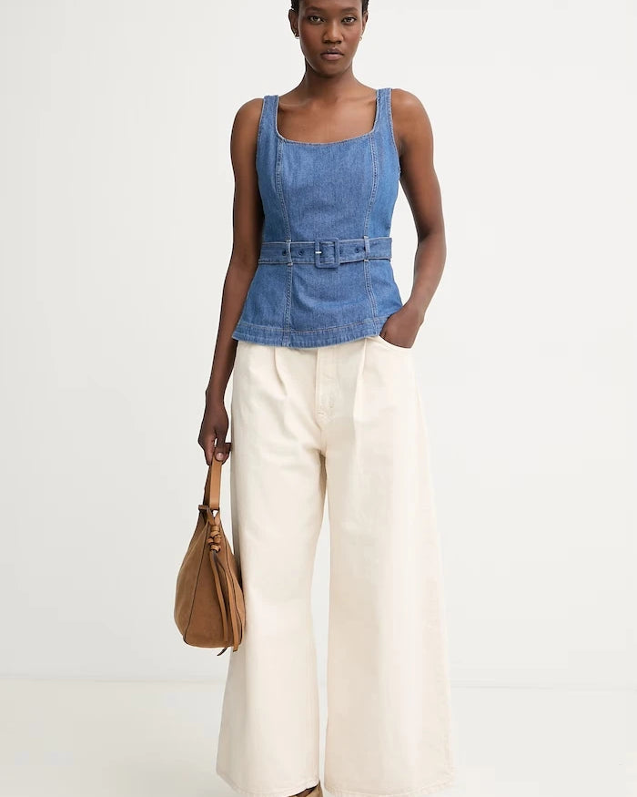 Tommy Hilfiger kadın denim askılı bluz