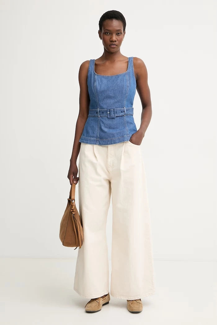 Tommy Hilfiger kadın denim askılı bluz