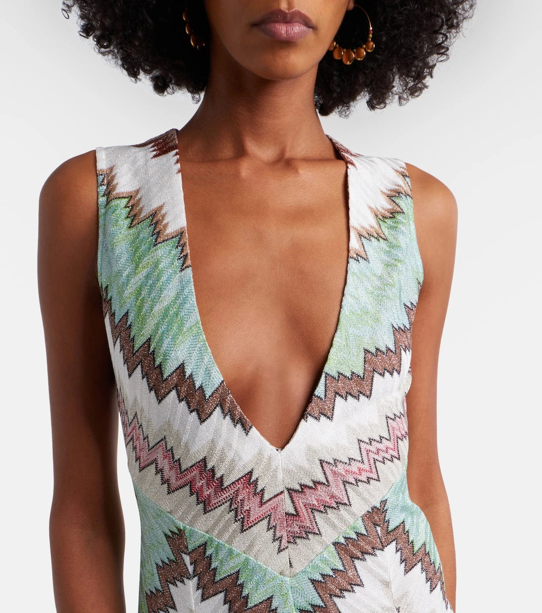 Missoni - Zigzag lamé maxi dress