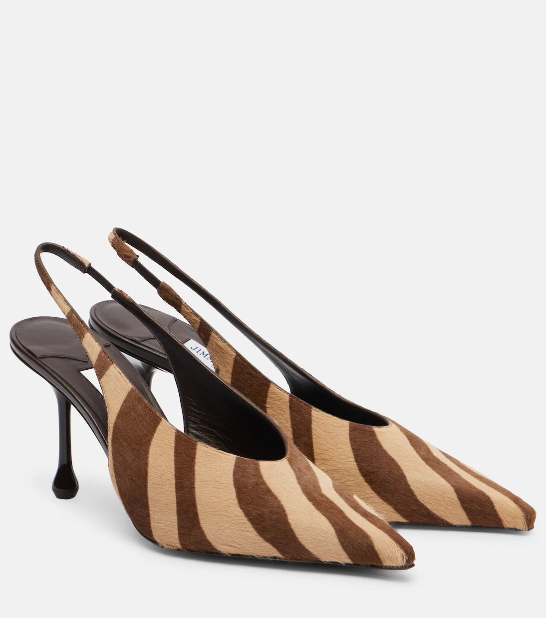 Jimmy Choo - Isa 80 calf hair slingback pumps