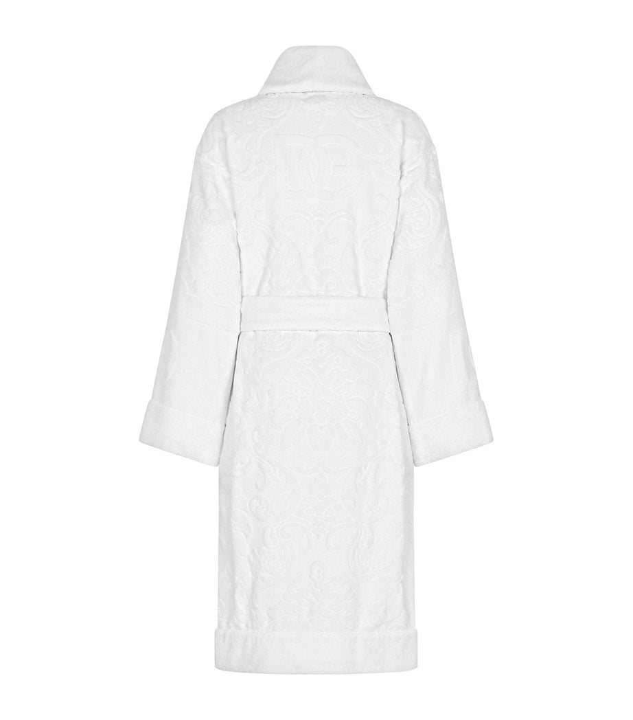 Dolce & Gabbana Casa Terry Cotton DG Logo Robe