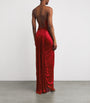 Red Silk Plissé Noor Gown