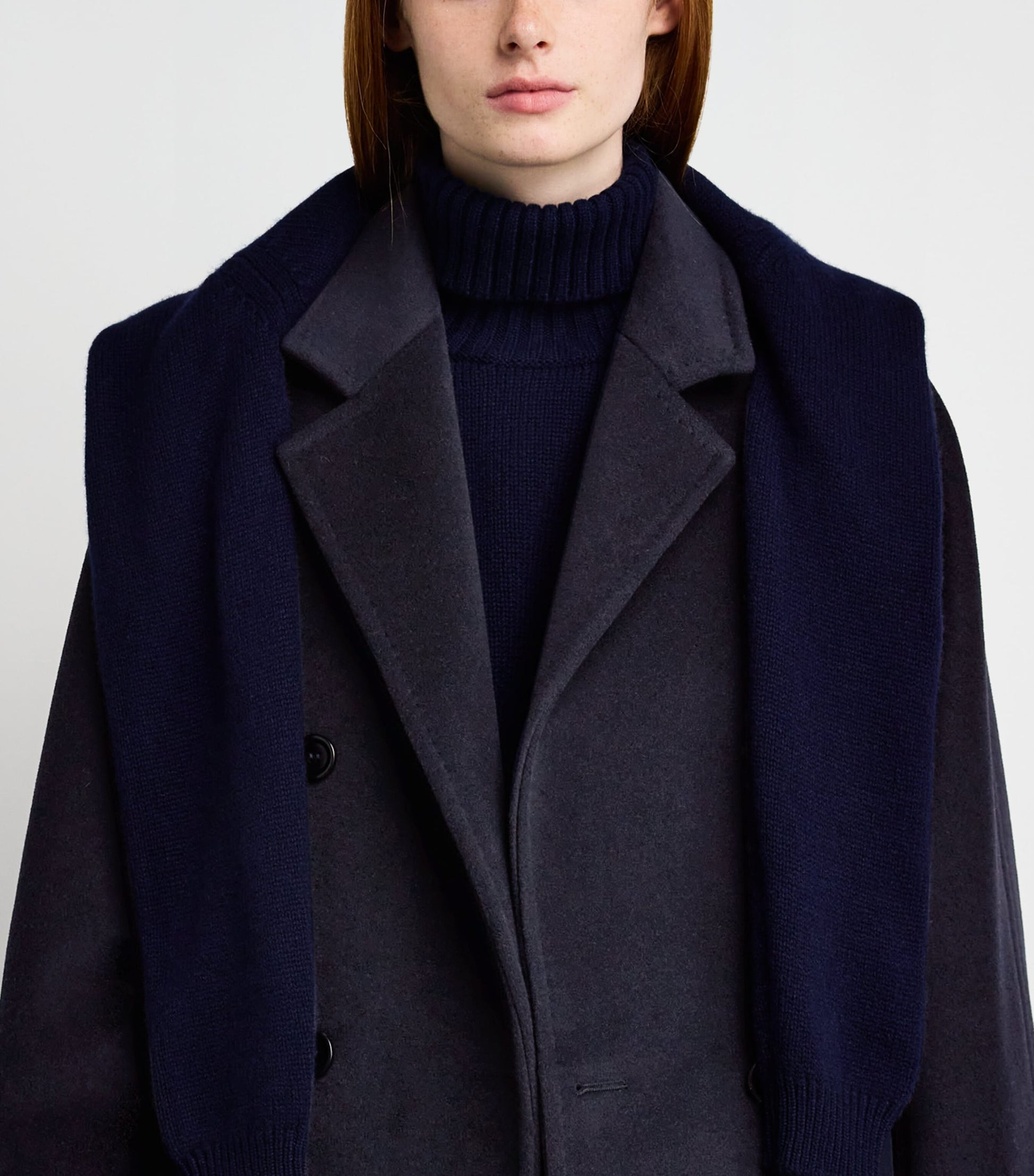 Max Mara Blue Wool-Cashmere Short 101801 Icon Coat
